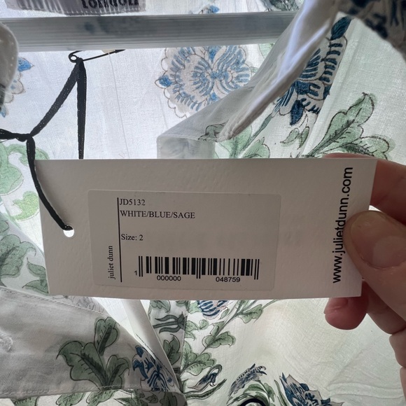 Juliet Dunn Raglan Shirt Dress in Japanese Floral Size 2 (Medium) - Picture 2 of 7